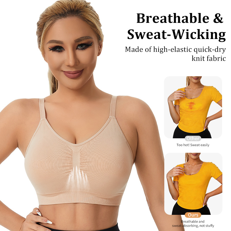 Bralette Wireless Soft - Damen Wireless Sport-BHs Weich Gepolstert Abnehmbar